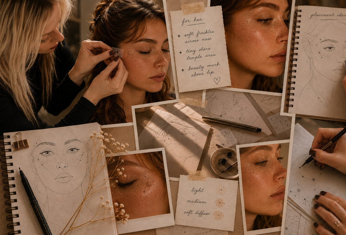 Detail of a tiny hand-drawn adornment